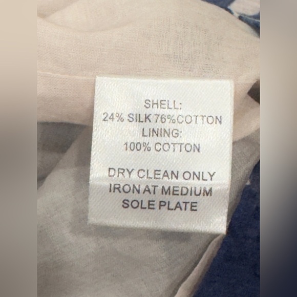 PERUVIAN CONNECTION Blue and White Patterned Dress 👗 - Picture 10 of 10